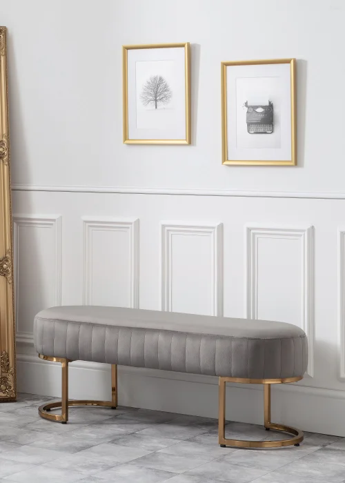 Julian Bowen Harrogate Velvet Bench (42 x 117.5 x 42.5 cm) - One Size Image 3
