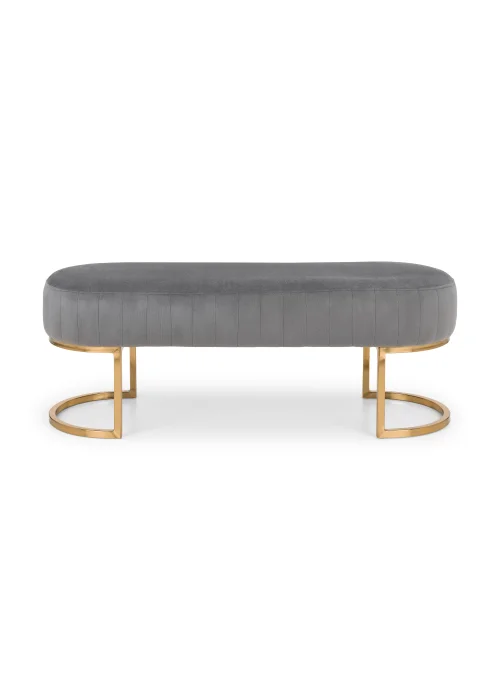 Julian Bowen Harrogate Velvet Bench (42 x 117.5 x 42.5 cm) - One Size Image 2