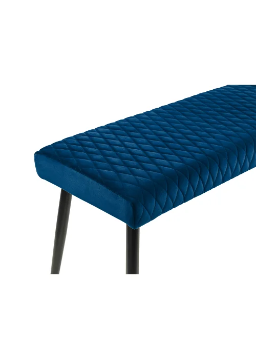 Julian Bowen Luxe Low Velvet Bench (47 x 140 x 37 cm) - No Size Image 4
