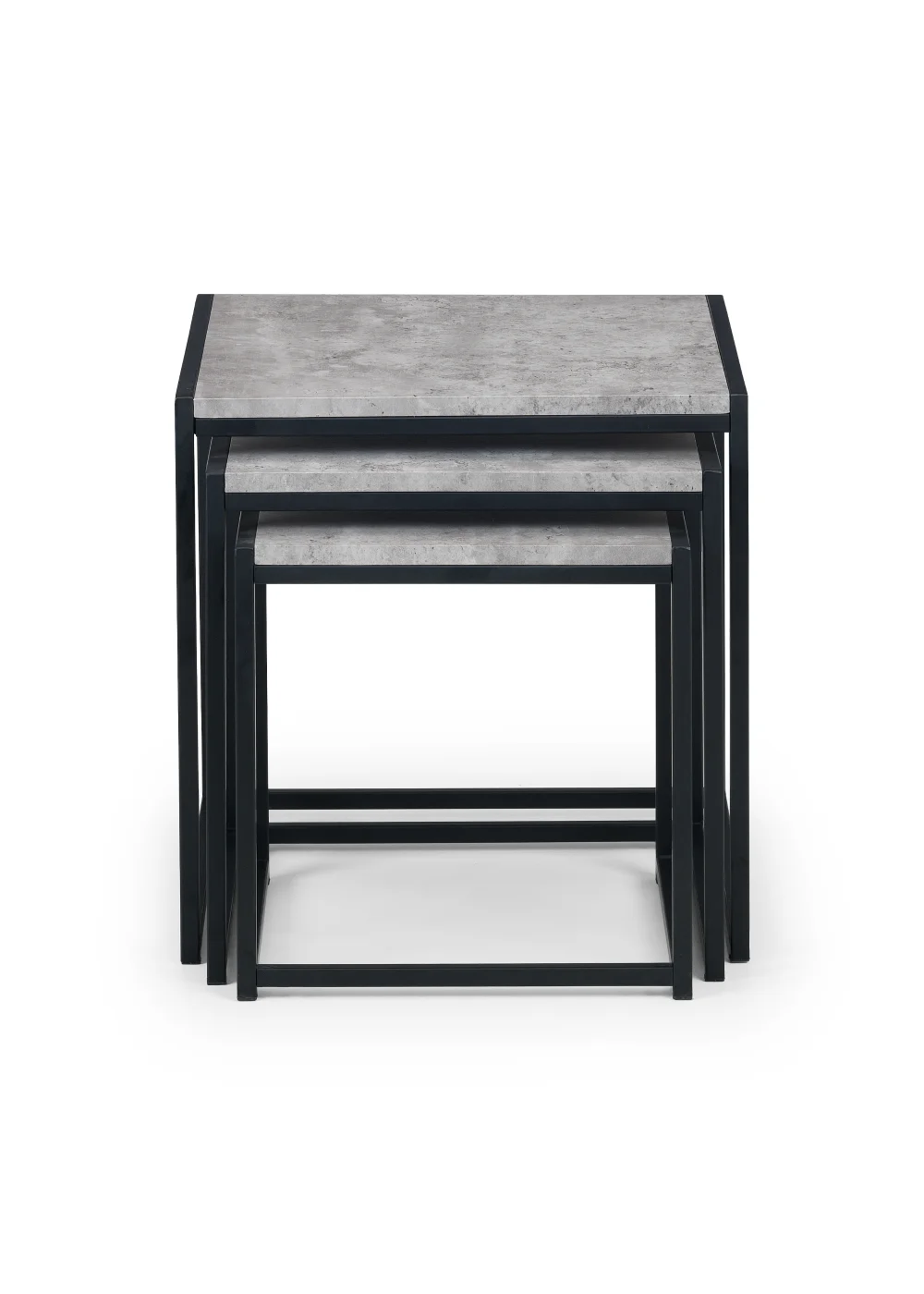 Julian Bowen Staten Concrete Nest Of 3 Tables (45 x 45 x 45 cm) - No Size Image 2