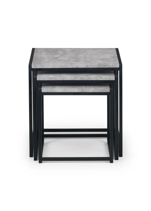 Julian Bowen Staten Concrete Nest Of 3 Tables (45 x 45 x 45 cm) - No Size Image 2