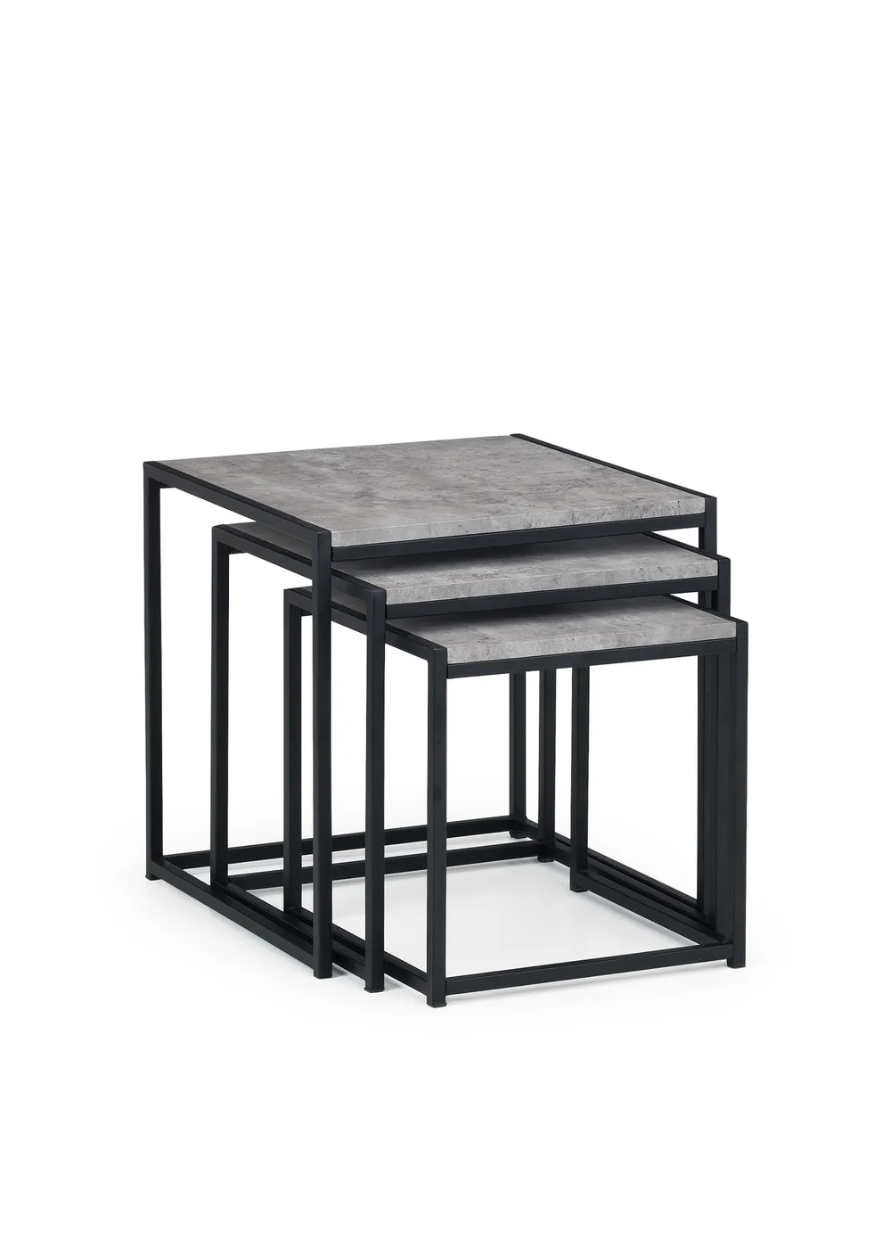 Julian Bowen Staten Concrete Nest Of 3 Tables (45 x 45 x 45 cm) - No Size Image 3