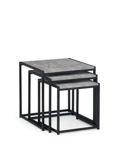 Julian Bowen Staten Concrete Nest Of 3 Tables (45 x 45 x 45 cm) - No Size Image 3