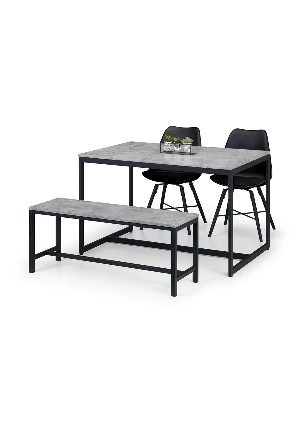 Julian Bowen Staten Concrete Dining Table (75 x 120 x 80 cm) - One Size Image 4