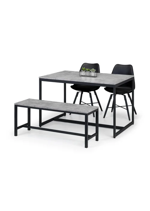 Julian Bowen Staten Concrete Dining Table (75 x 120 x 80 cm) - One Size Image 4