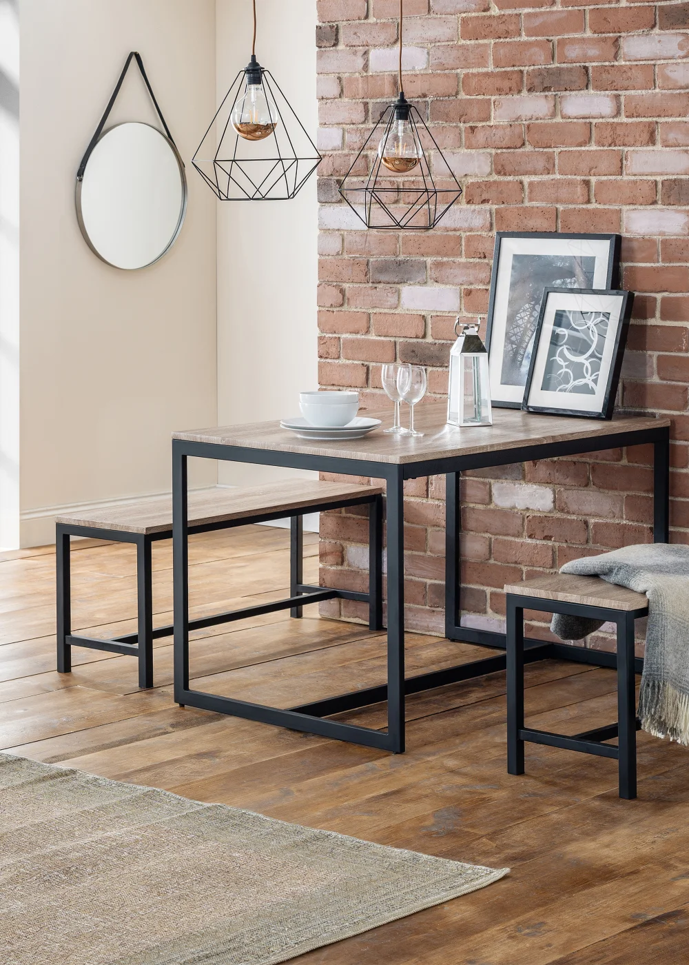 Julian Bowen Tribeca Bench (45 x 110 x 36 cm) - One Size Image 3