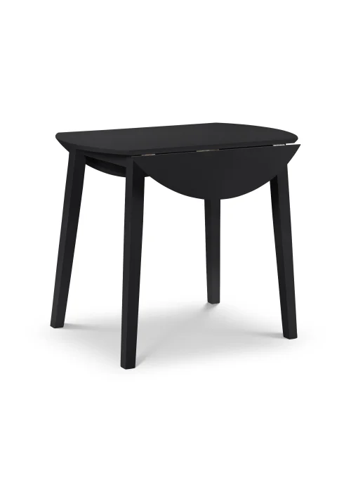 Julian Bowen Coast Dropleaf Table Black (75 x 90 x 90 cm) - No Size Image 2
