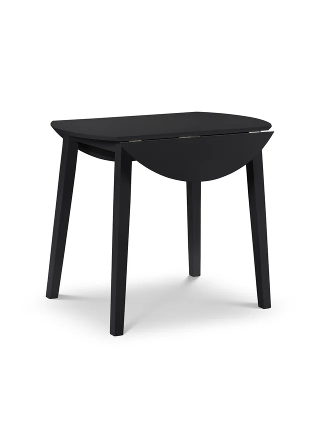 Julian Bowen Coast Dropleaf Table Black (75 x 90 x 90 cm)