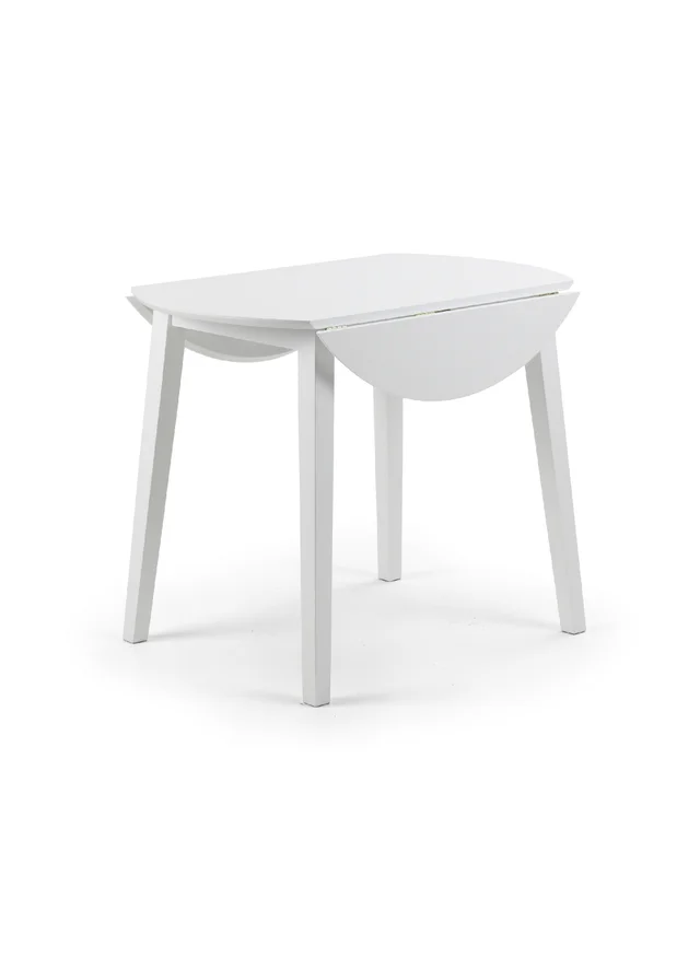 Julian Bowen Coast Dropleaf Table White (75 x 90 x 90 cm)