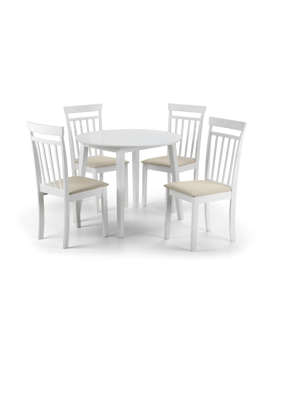 Julian Bowen Set Of 2 Coast Dining Chairs White (94 x 44 x 50 cm) - No Size Image 5