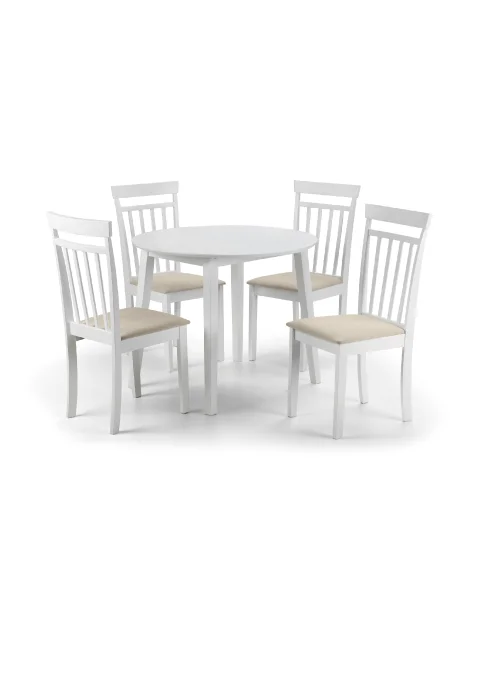 Julian Bowen Set Of 2 Coast Dining Chairs White (94 x 44 x 50 cm) - No Size Image 5