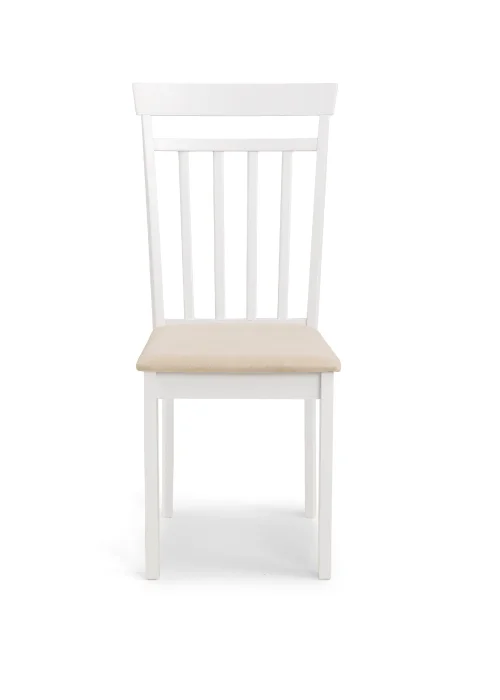 Julian Bowen Set Of 2 Coast Dining Chairs White (94 x 44 x 50 cm) - No Size Image 4