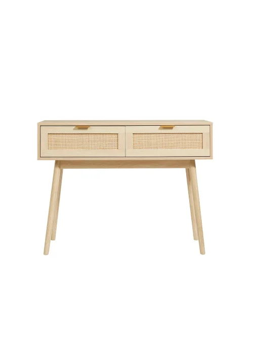 Lloyd Pascal Abbey Rattan Console Table (75cm x 100cm x 30cm) - One Size Image 1