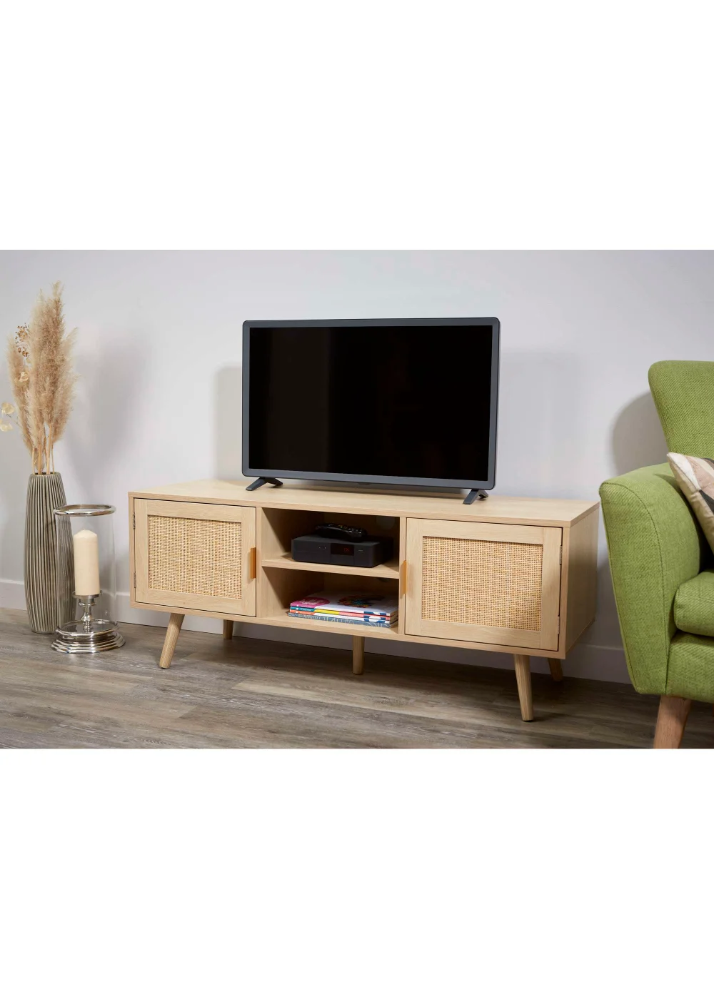 Lloyd Pascal Abbey Rattan TV Unit (49cm x 120cm x 40cm) - One Size Image 3