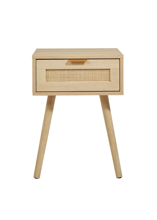 Lloyd Pascal Abbey One Draw Rattan Bedside Table (55cm x 40cm x 40cm) - One Size Image 4