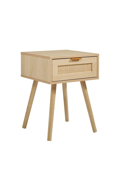 Lloyd Pascal Abbey One Draw Rattan Bedside Table (55cm x 40cm x 40cm) - One Size Image 5