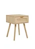Lloyd Pascal Abbey One Draw Rattan Bedside Table (55cm x 40cm x 40cm) - One Size Image 5