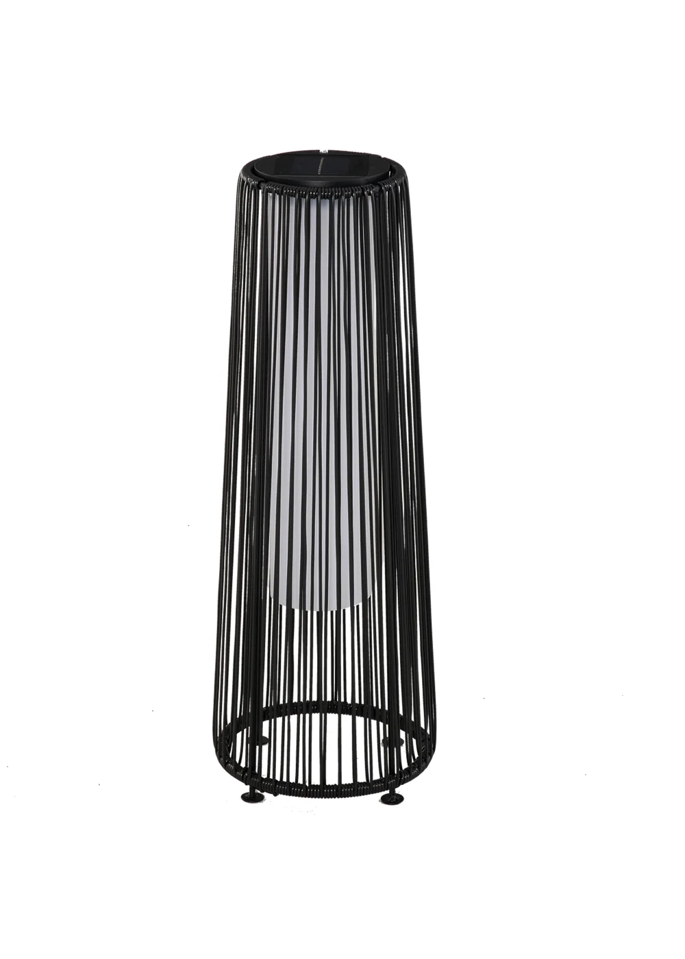 Outsunny Garden Solar Powered Lights Woven Wicker Lantern - No Size Image 2