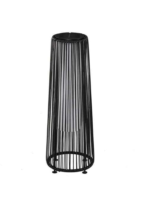 Outsunny Garden Solar Powered Lights Woven Wicker Lantern - No Size Image 2