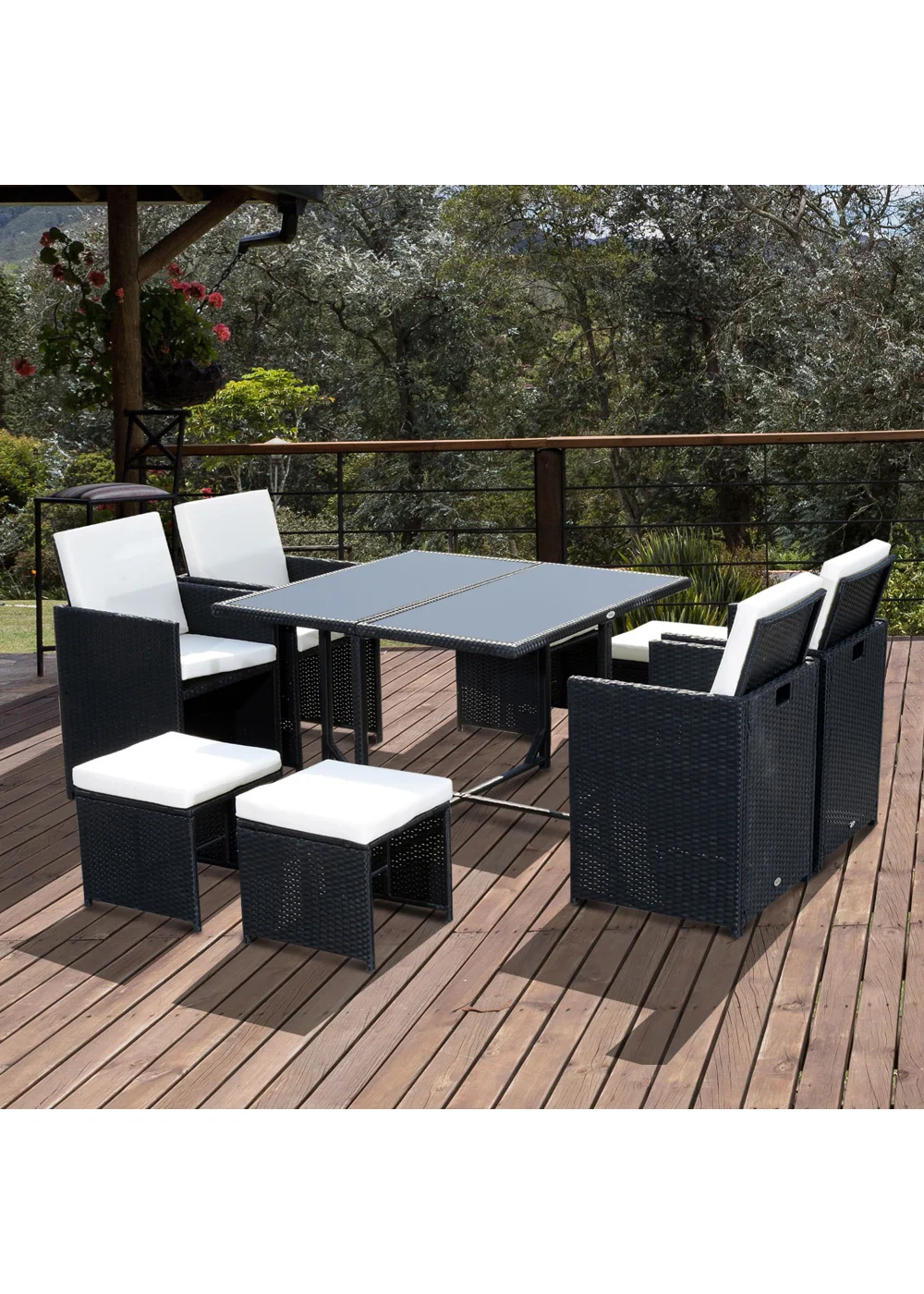 Outsunny Rattan Garden Furniture Set - One Size Image 2