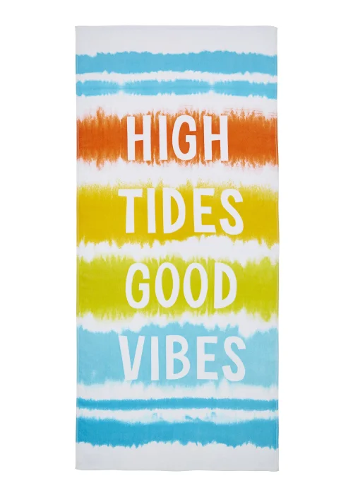 Catherine Lansfield Tie Dye Vibes Cotton Beach Towel - One Size Image 1