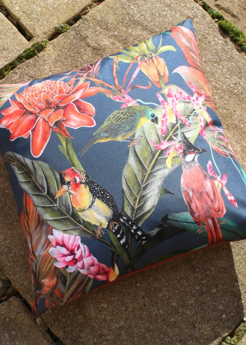 Evans Lichfield Exotics Outdoor Filled Cushion (43cm x 43cm x 8cm) - 43W X 43D Image 4