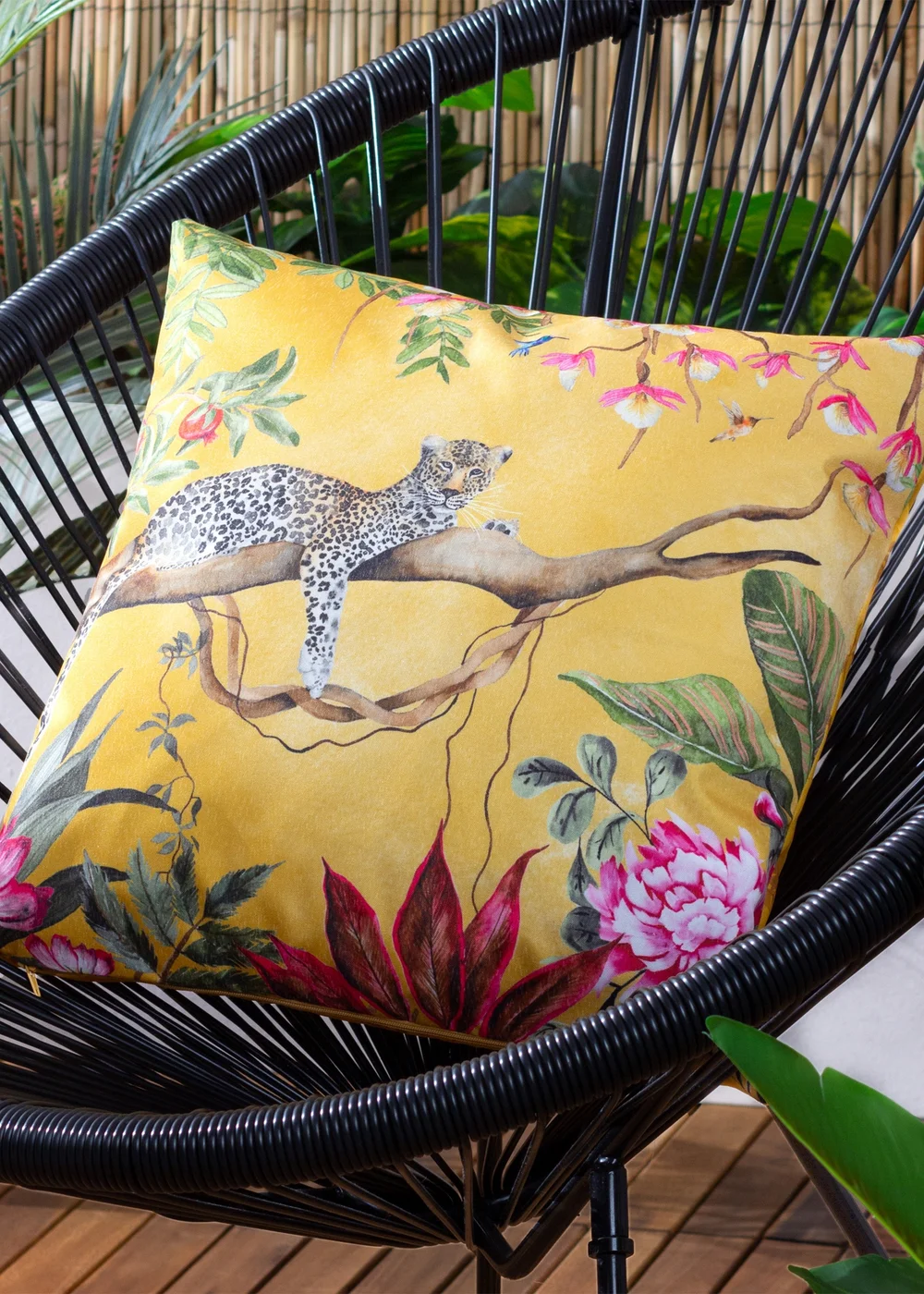 Evans Lichfield Leopard Outdoor Filled Cushion (43cm x 43cm x 8cm) - 43W X 43D Image 1