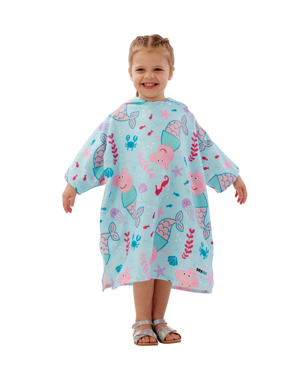 DRYMEE Peppa Pig Swimming Wearable Hooded Towel - Small Image 2