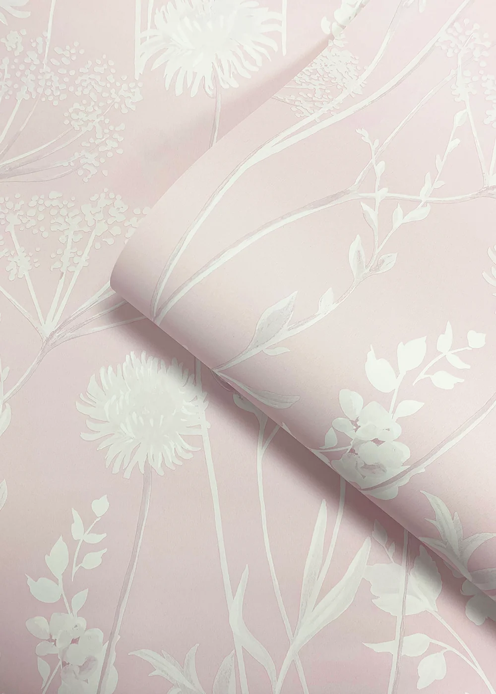Catherine Lansfield Meadowsweet Floral Blush Wallpaper - One Size Image 3