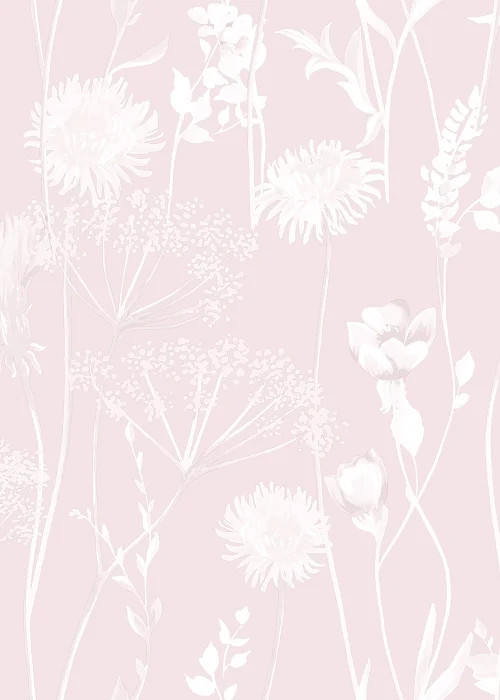Catherine Lansfield Meadowsweet Floral Blush Wallpaper - One Size Image 1
