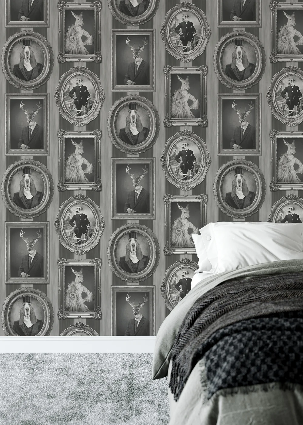 Muriva Dogs in Frames Wallpaper - One Size Image 2