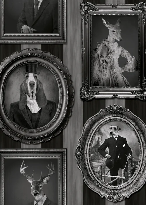 Muriva Dogs in Frames Wallpaper - One Size Image 1