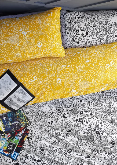 Style Lab Doodles Abstract Duvet Cover Set - Single Image 3