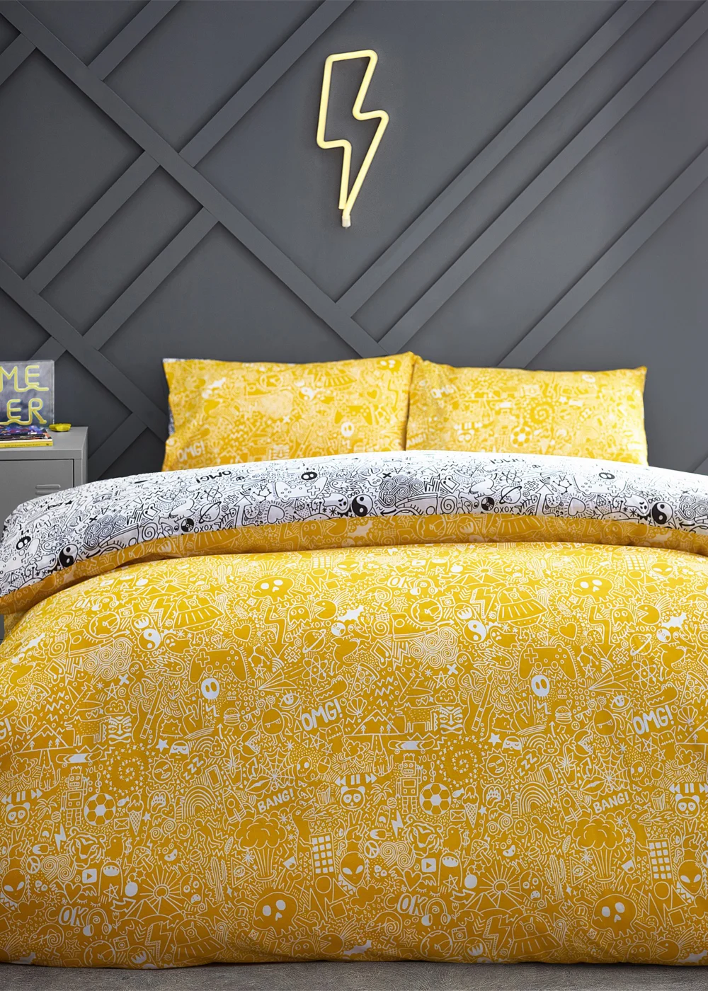 Style Lab Doodles Abstract Duvet Cover Set - Single Image 2