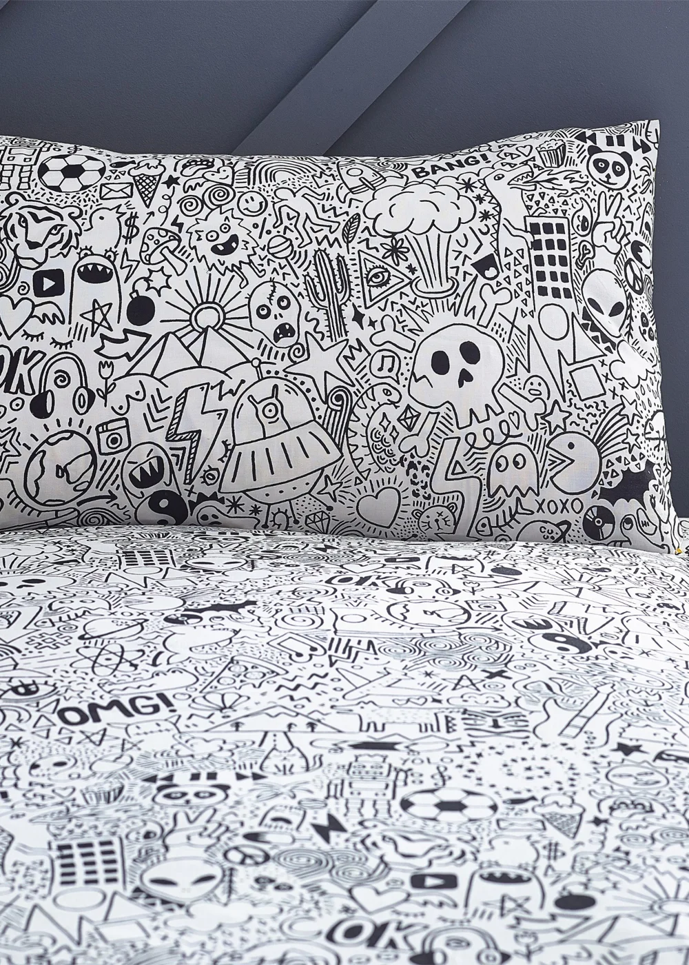 Style Lab Doodles Abstract Duvet Cover Set - Single Image 4