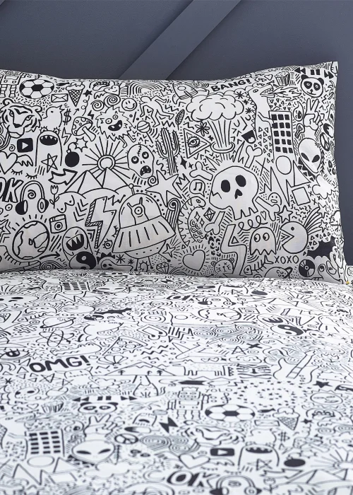Style Lab Doodles Abstract Duvet Cover Set - Single Image 4