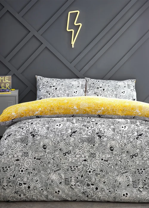Style Lab Doodles Abstract Duvet Cover Set - Single Image 1