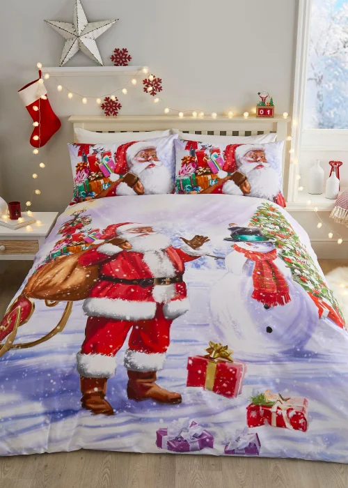 Fusion Christmas Santa Snowy Duvet Cover - King Image 1