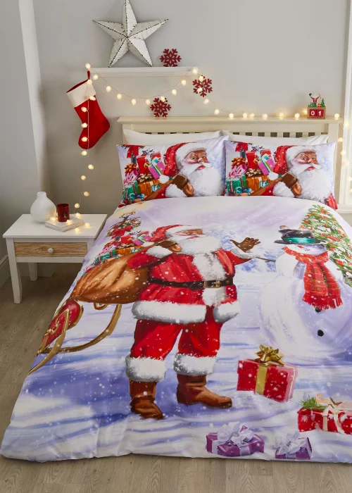 Fusion Christmas Santa Snowy Duvet Cover - King Image 5