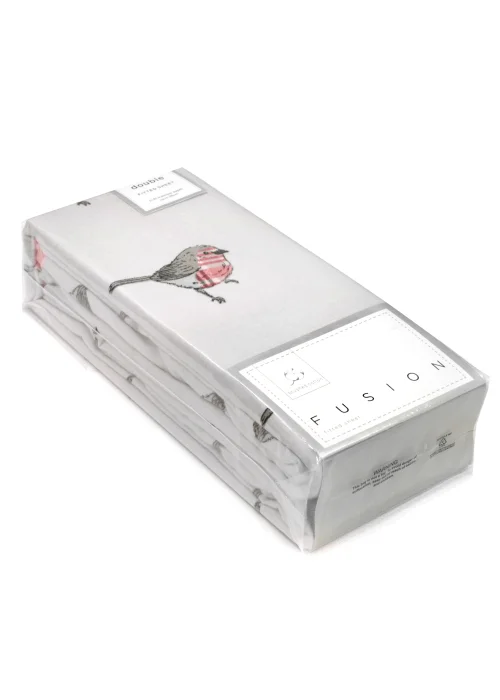 Fusion Christmas Robin Fitted Bed Sheet - Single Image 2