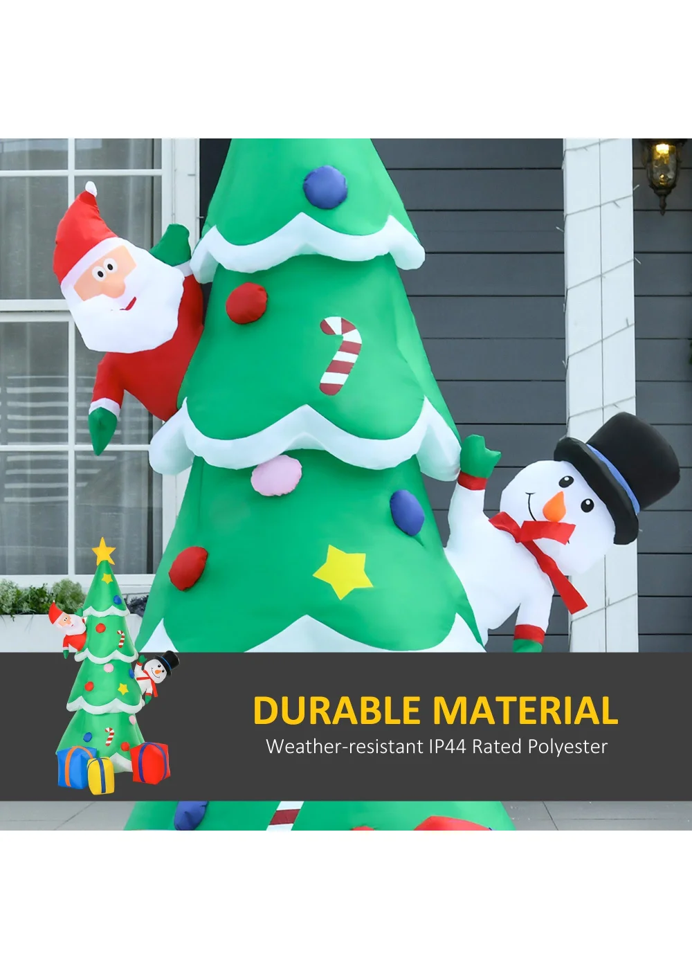 HOMCOM Christmas Tree Inflatable (7ft) - No Size Image 5