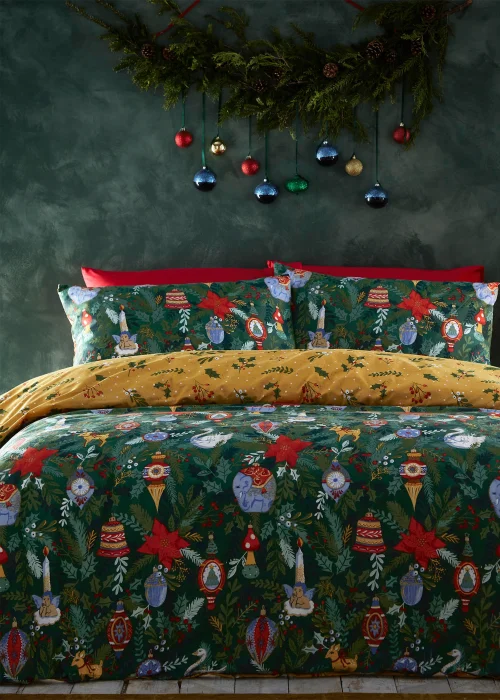furn. Deck The Halls Christmas Duvet Cover Set - Single Image 2