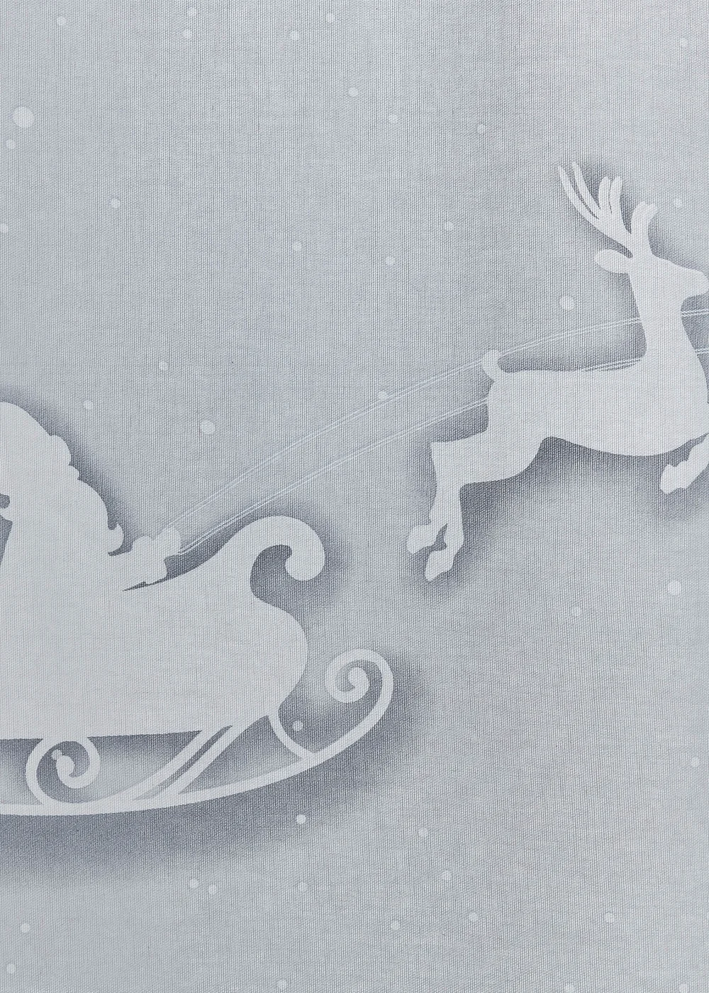 Catherine Lansfield Santa's Christmas Roof Slot Top Curtain Panel - 46W X 90D (116x228cm) Image 3