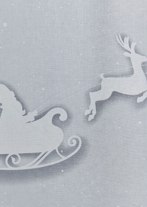 Catherine Lansfield Santa's Christmas Roof Slot Top Curtain Panel - 46W X 90D (116x228cm) Image 3