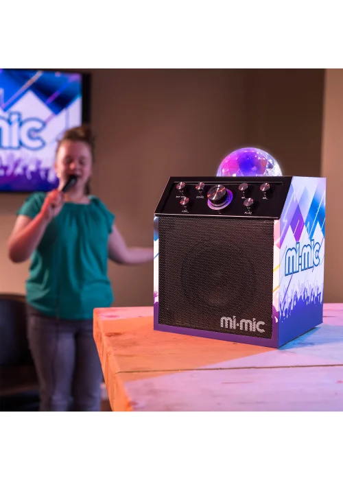 Mi-Mic Karaoke Disco Cube Speaker - One Size Image 5