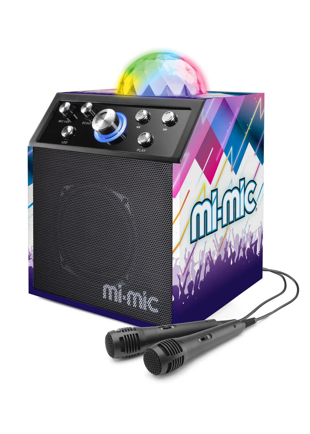 Mi-Mic Karaoke Disco Cube Speaker - One Size Image 1