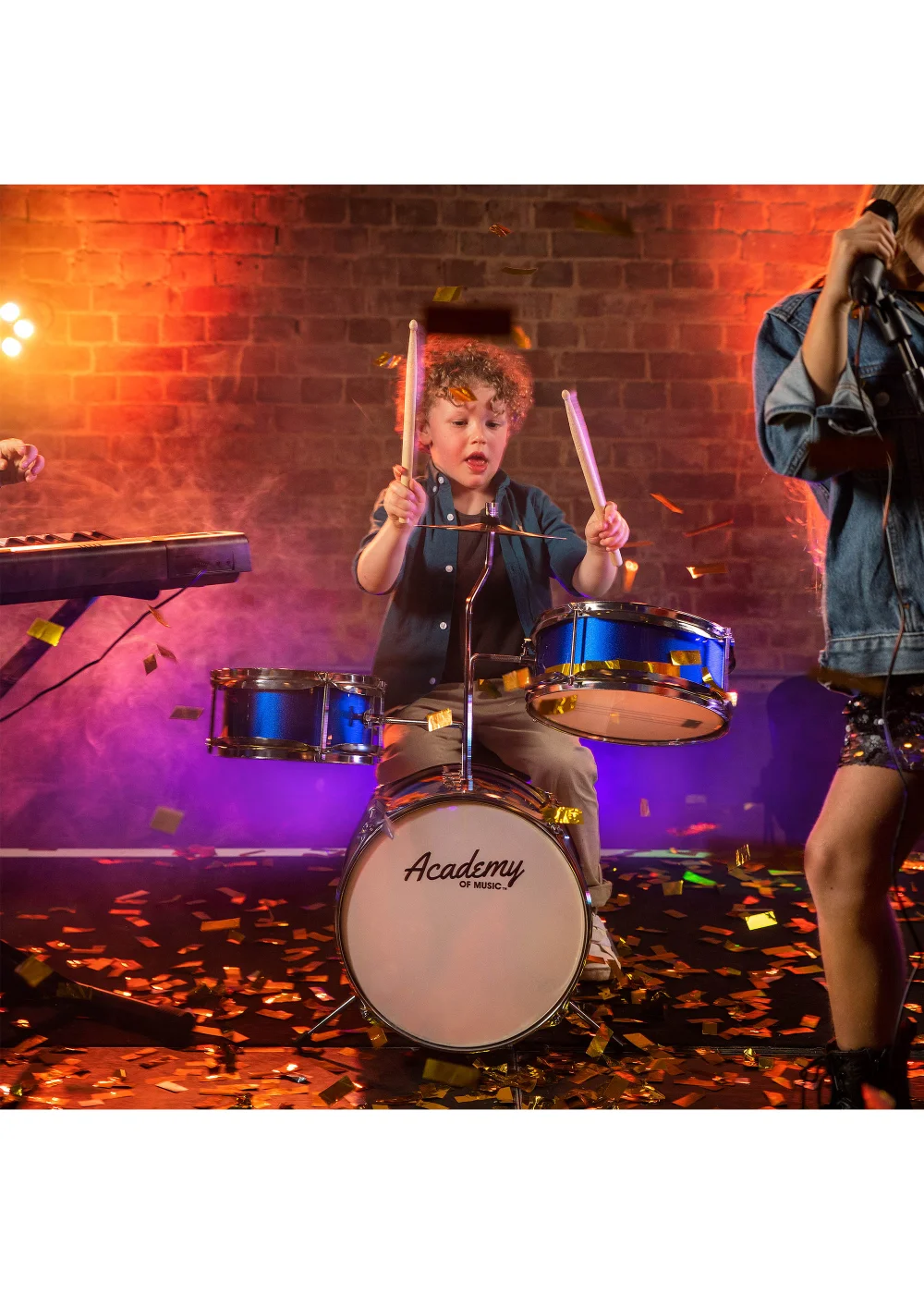 Toyrific Academy of Music 3 Piece Drum Kit - One Size Image 5