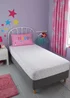 Bedlam Unicorn Glow Glow in the Dark Pink Fitted Sheet (25cm deep) - Single Image 1