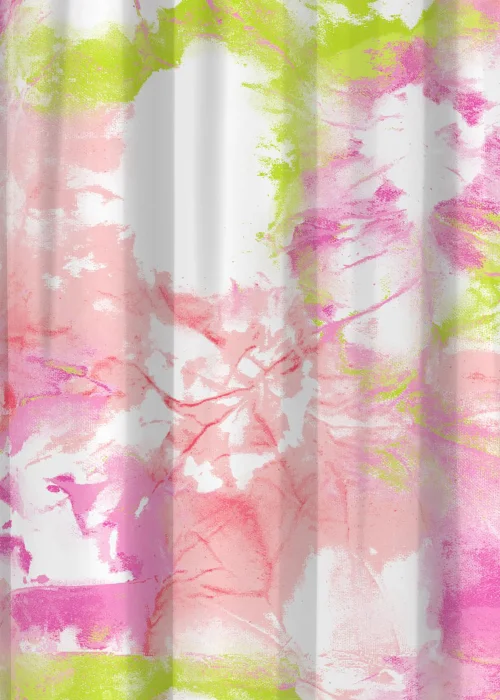 Bedlam Tye Dye Pink Pencil Pleat Curtains - 66W X 72D (168x183cm) Image 4
