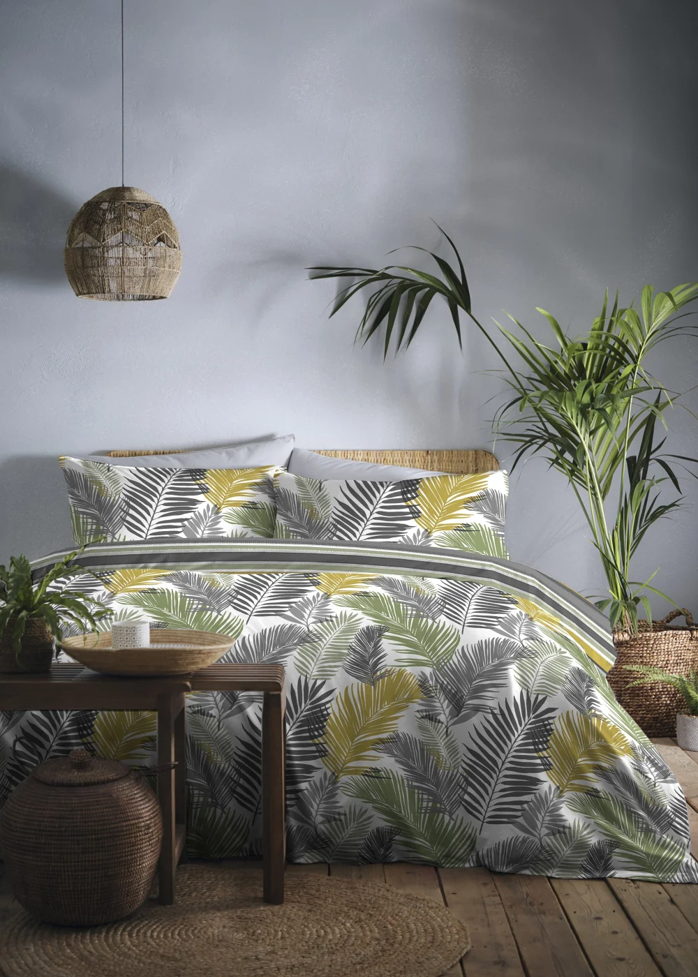Fusion Tropical Yellow Duvet Cover Set - Single Image 1